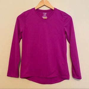 Danskin long sleeve athletic top magenta L